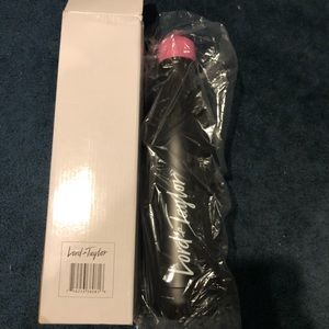 NEW in box Lord & Taylor rare black metal water bottle
